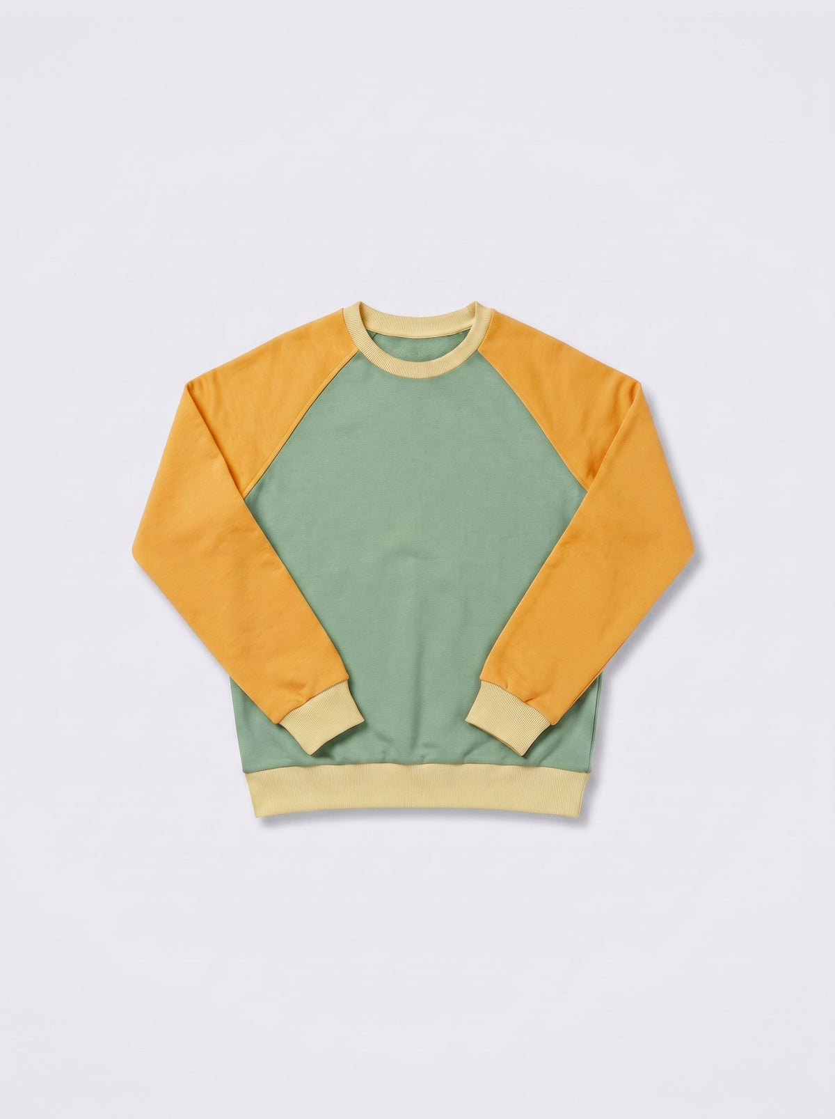 Bluza raglan zieleń i żółć, packshot