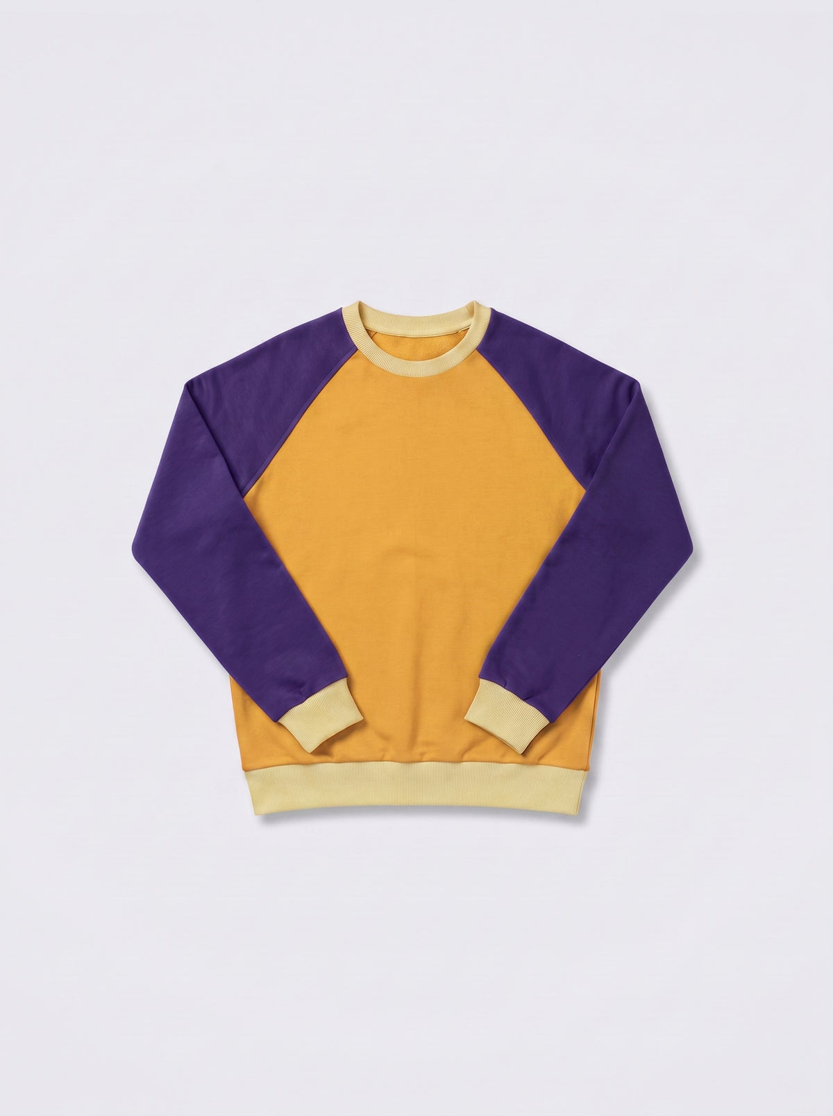 Bluza raglan żółć i fiolet, packshot